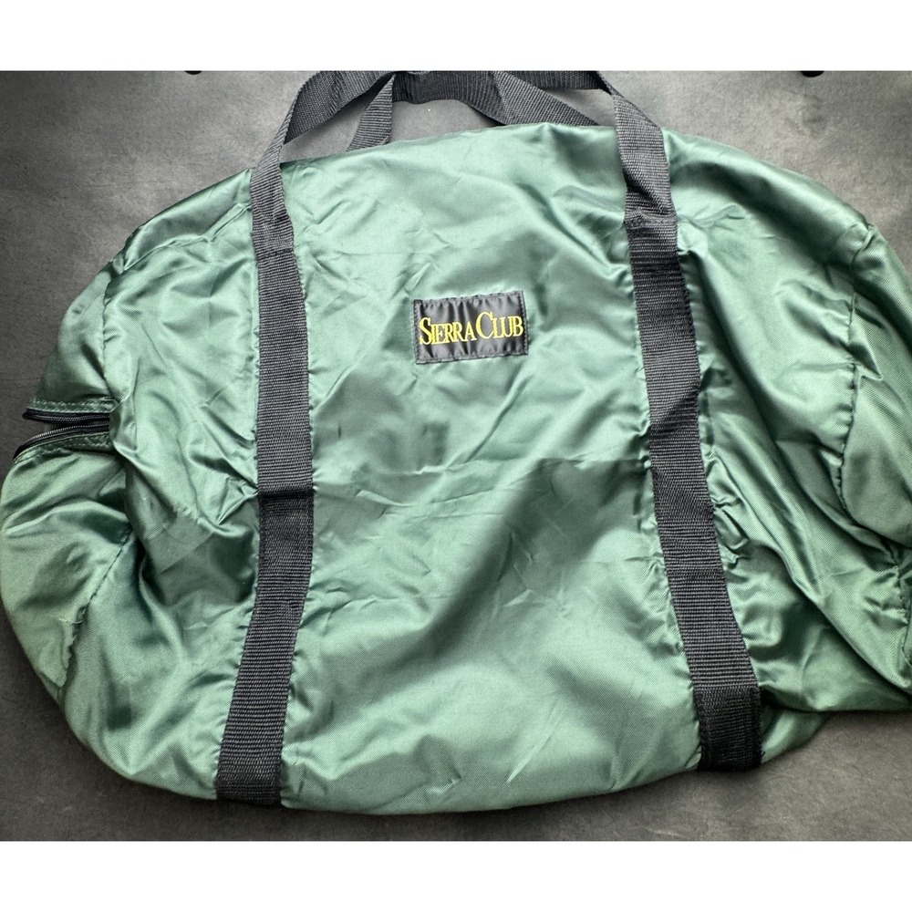 Vintage SIERRA CLUB Canvas Duffle Bags Forest‎ Green